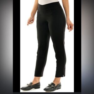 ZAC & RACHEL casual pull on pants welt pockets black ankle length size 8